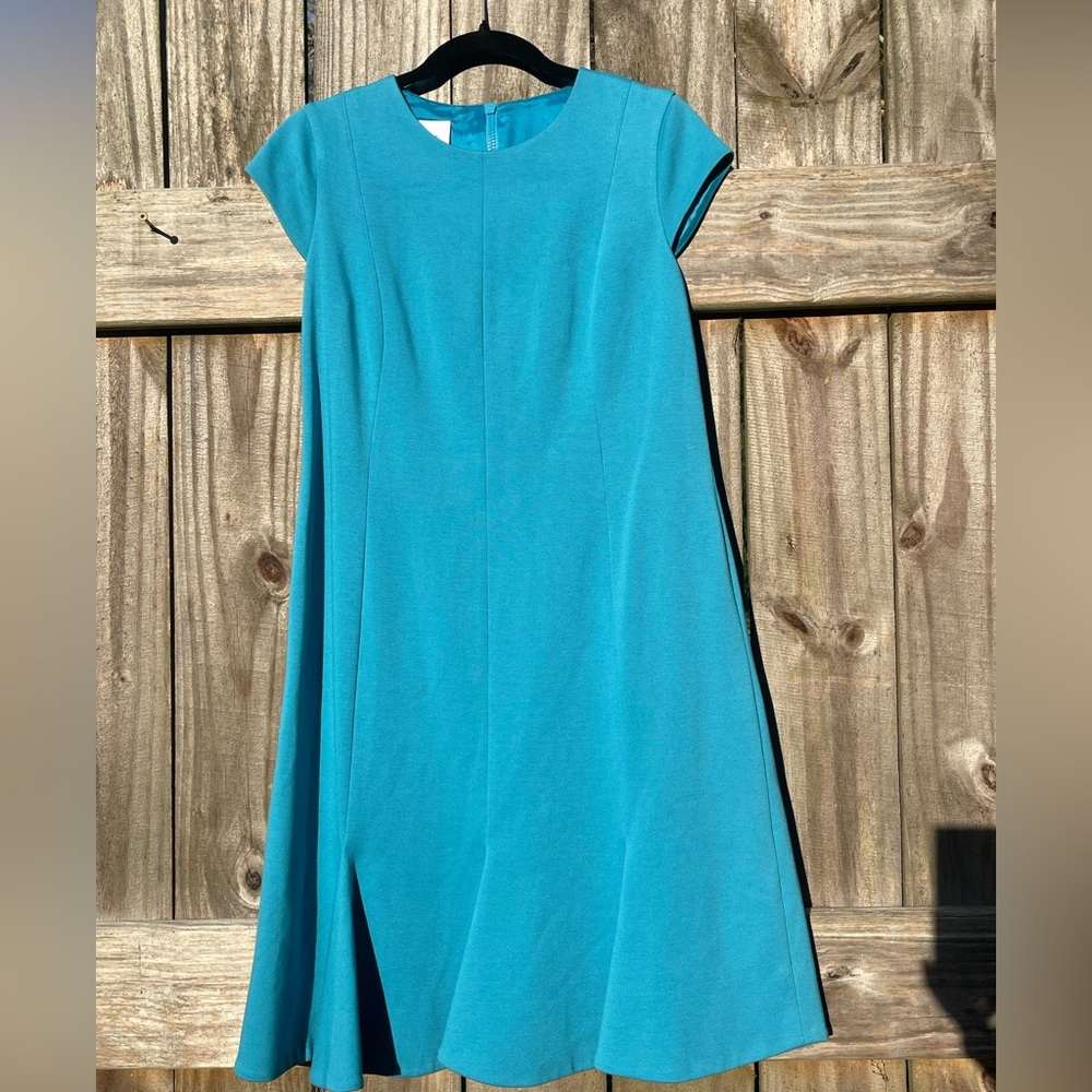 Akris Punto Teal Blue Dress from Neiman Marcus Size 12 US Euro 44